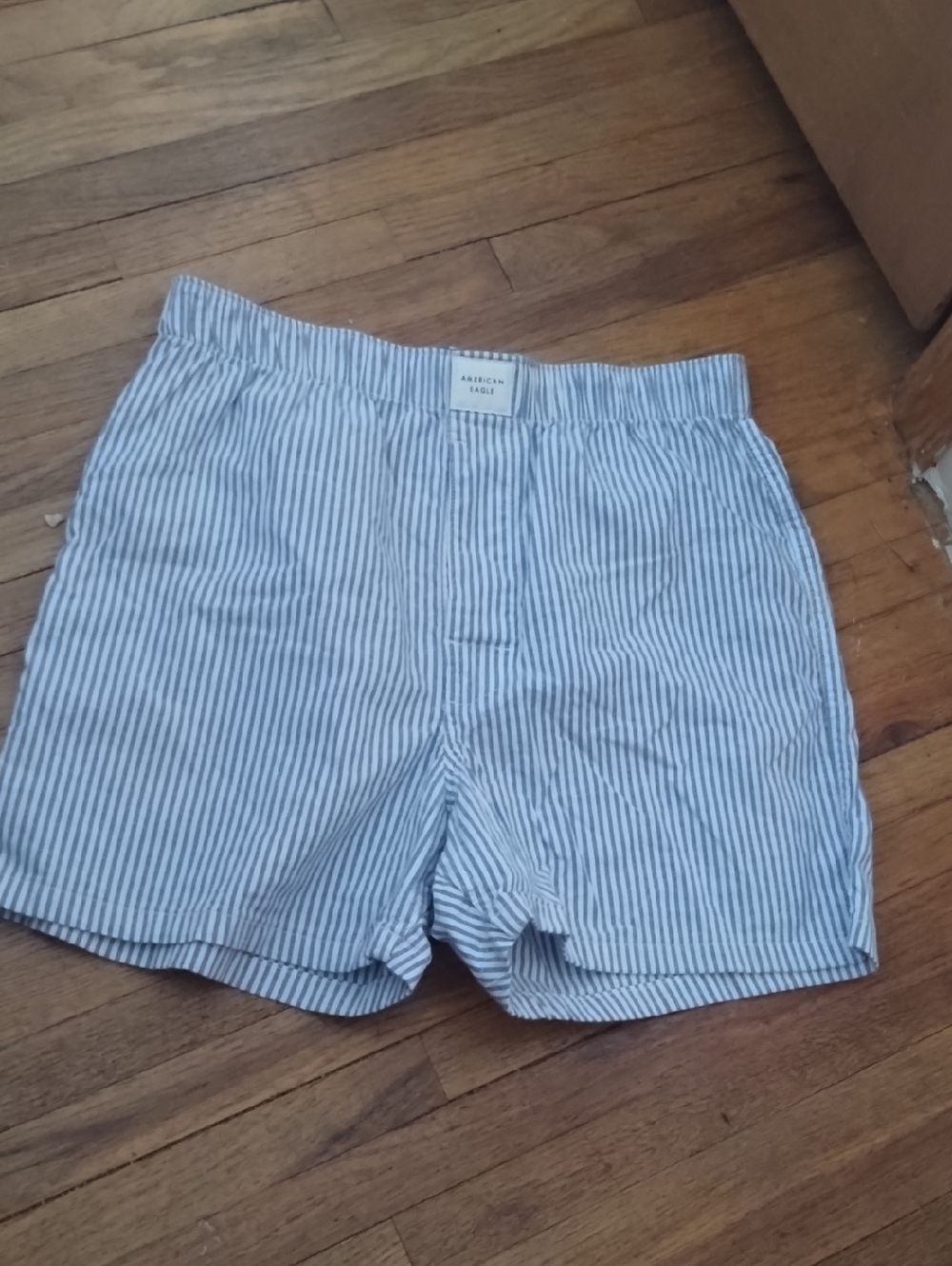 American Eagle Blue & White Striped Boxer Briefs